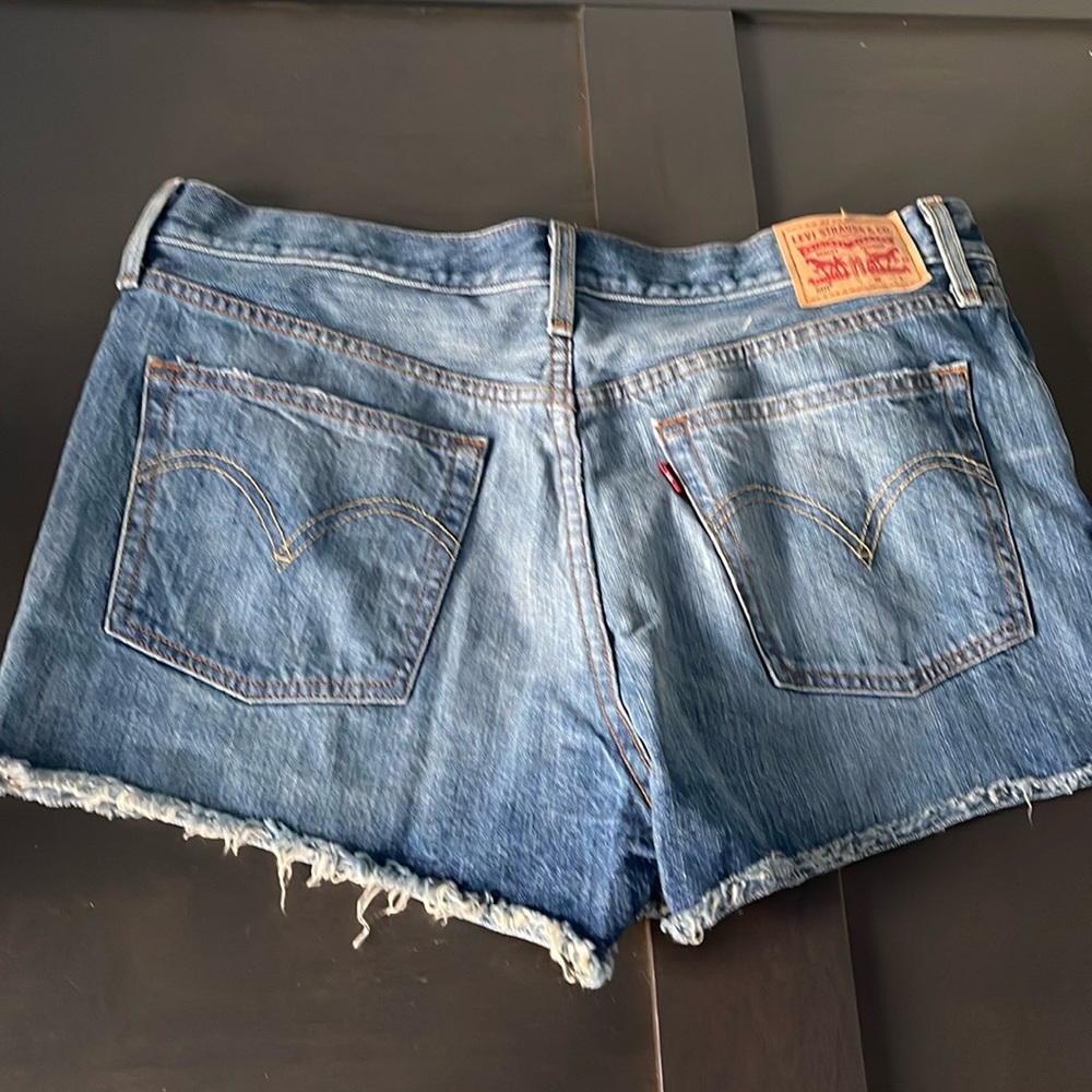 Levi high waisted jean shorts